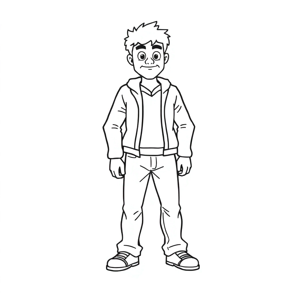 一个男人 没有五官 Coloring Pages
