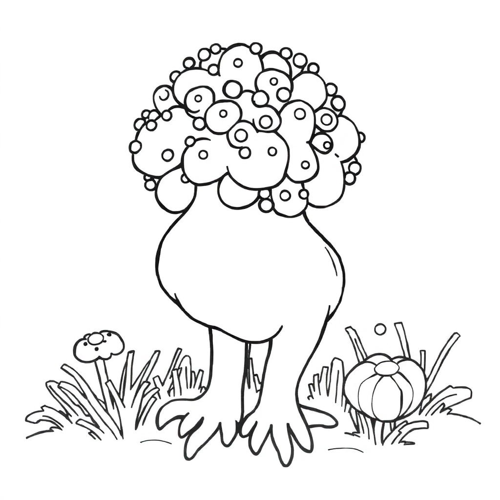 Realistic style morel Coloring Pages