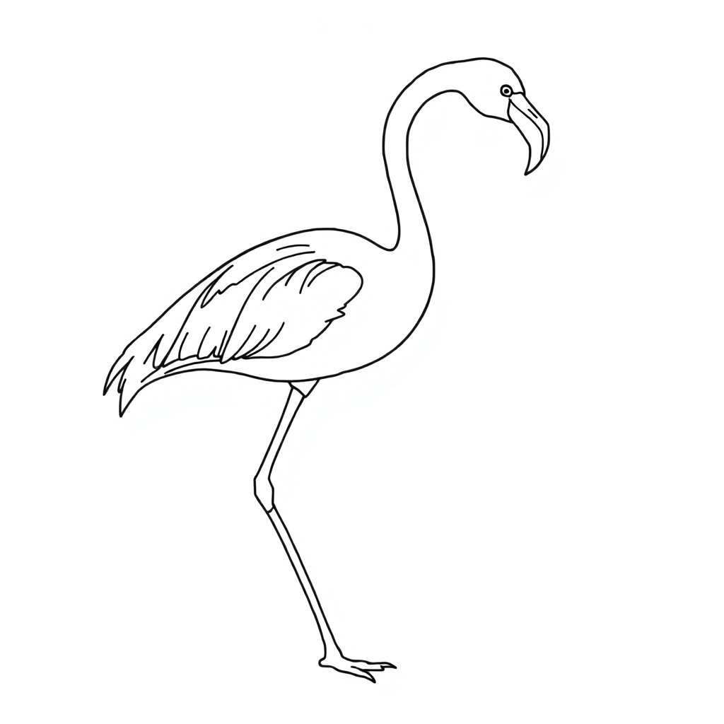 flamingo Páginas para Colorear
