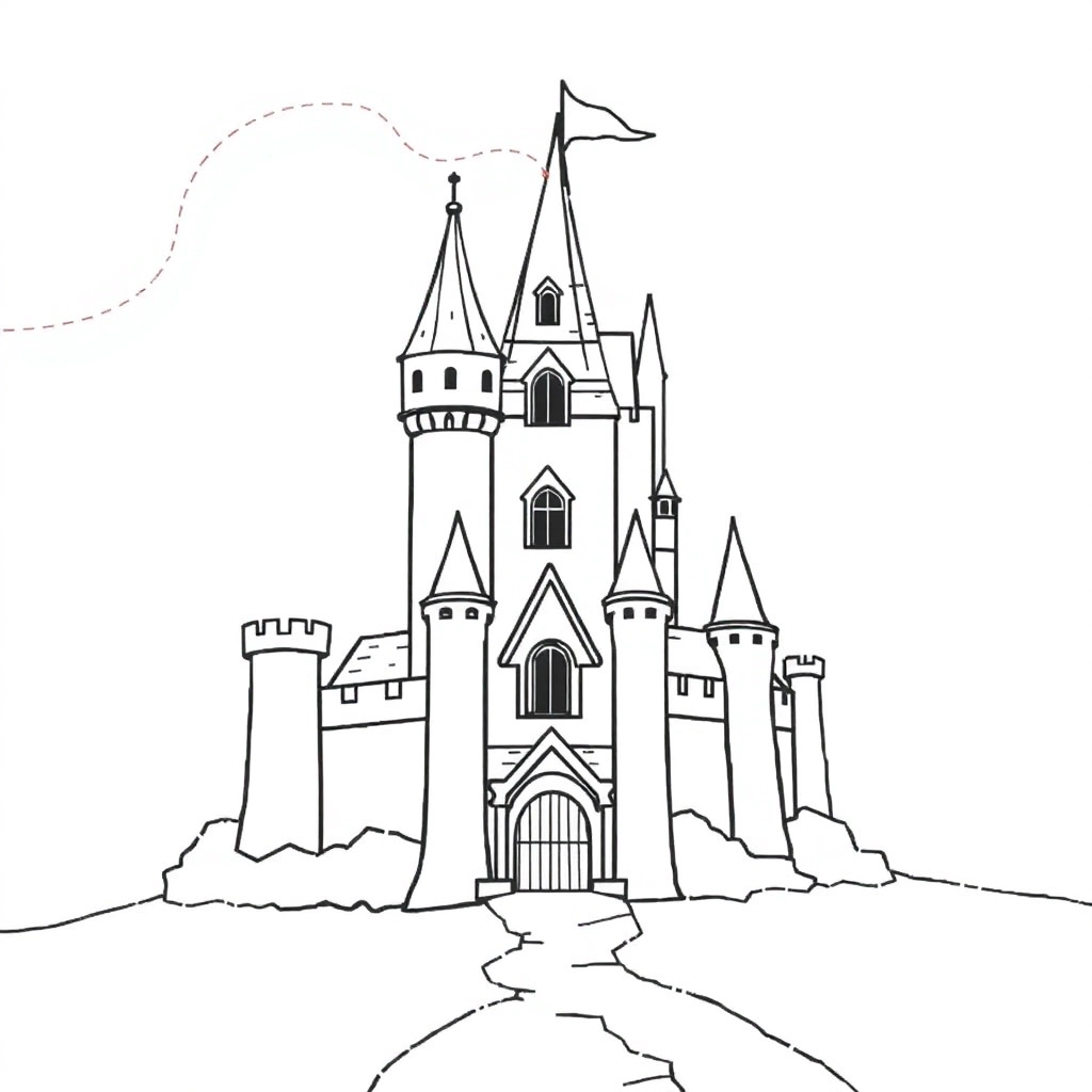 castle Páginas para Colorear