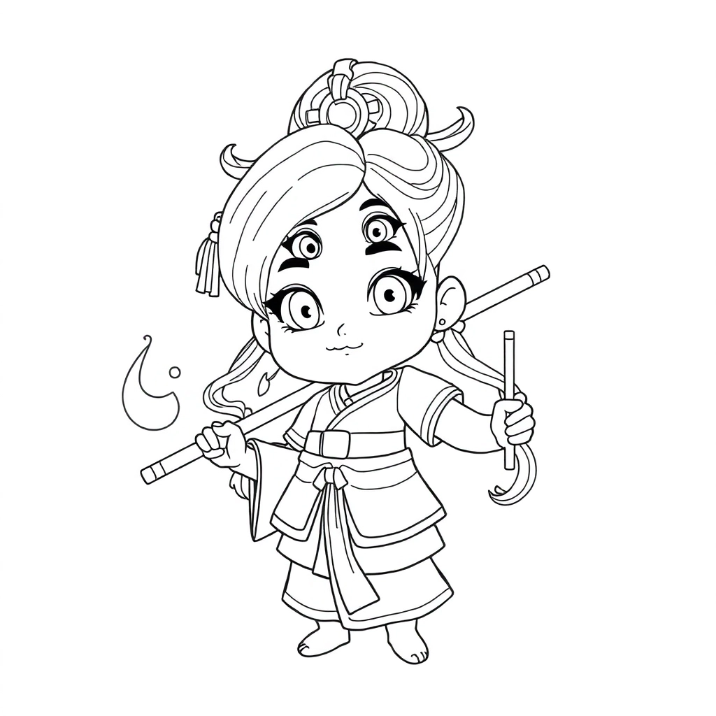 Ne Zha 2 Coloring Pages