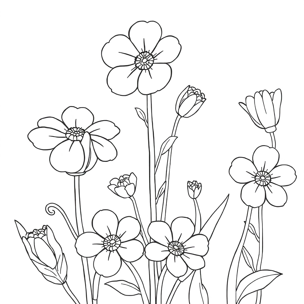 兩朵花 Coloring Pages