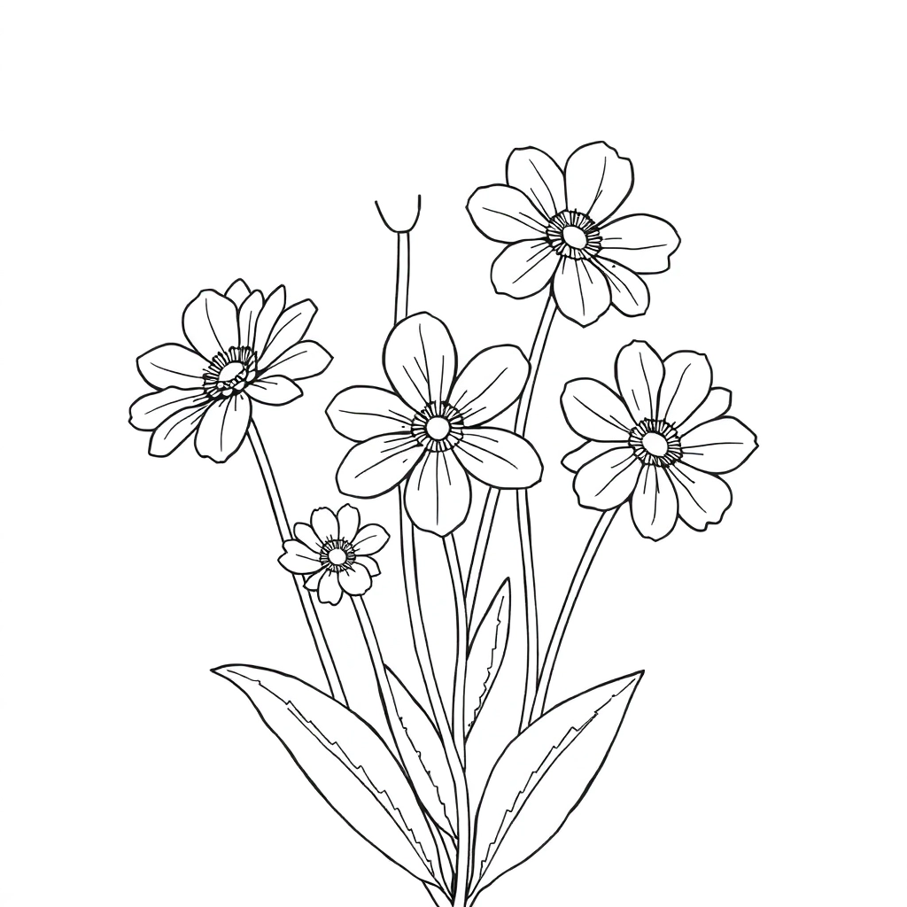 兩朵花 Coloring Pages