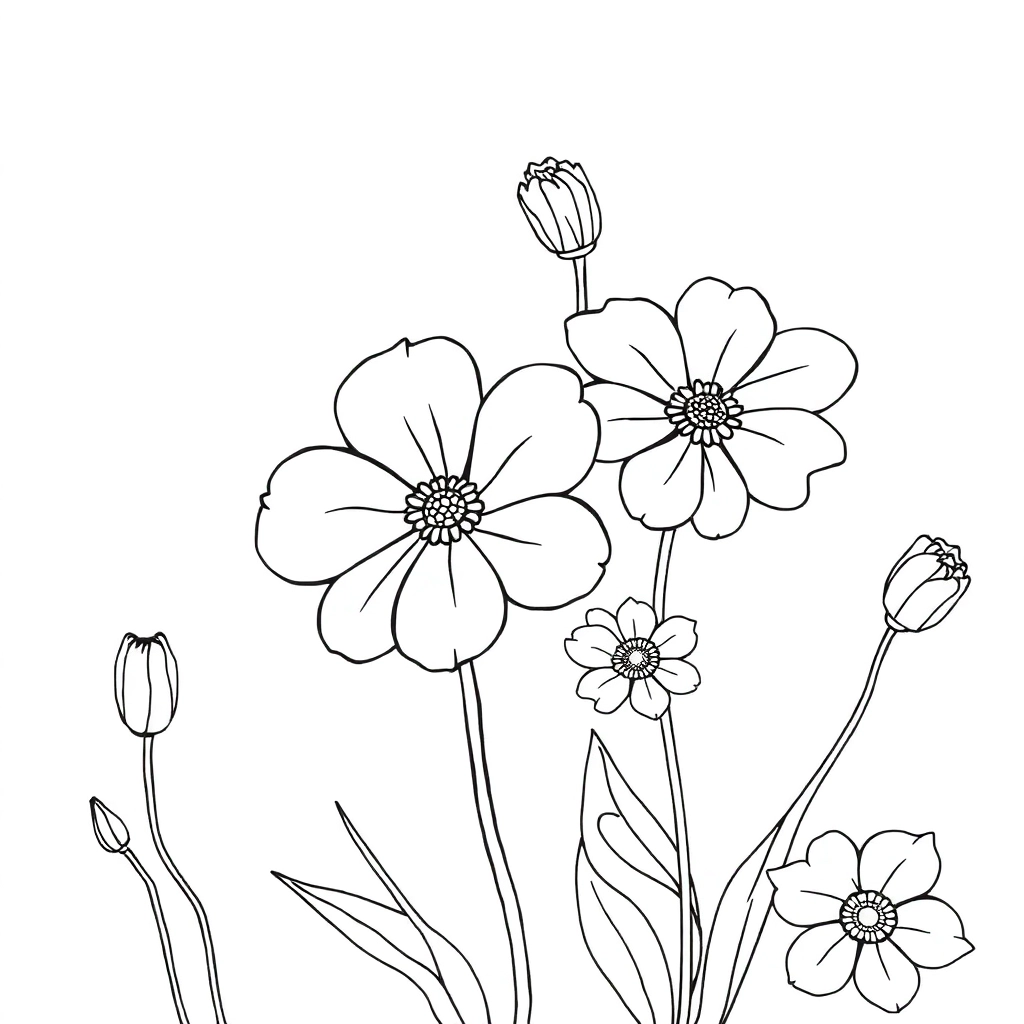 兩朵花 Coloring Pages