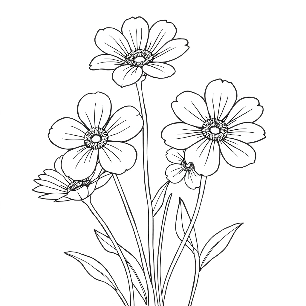 兩朵花 Coloring Pages