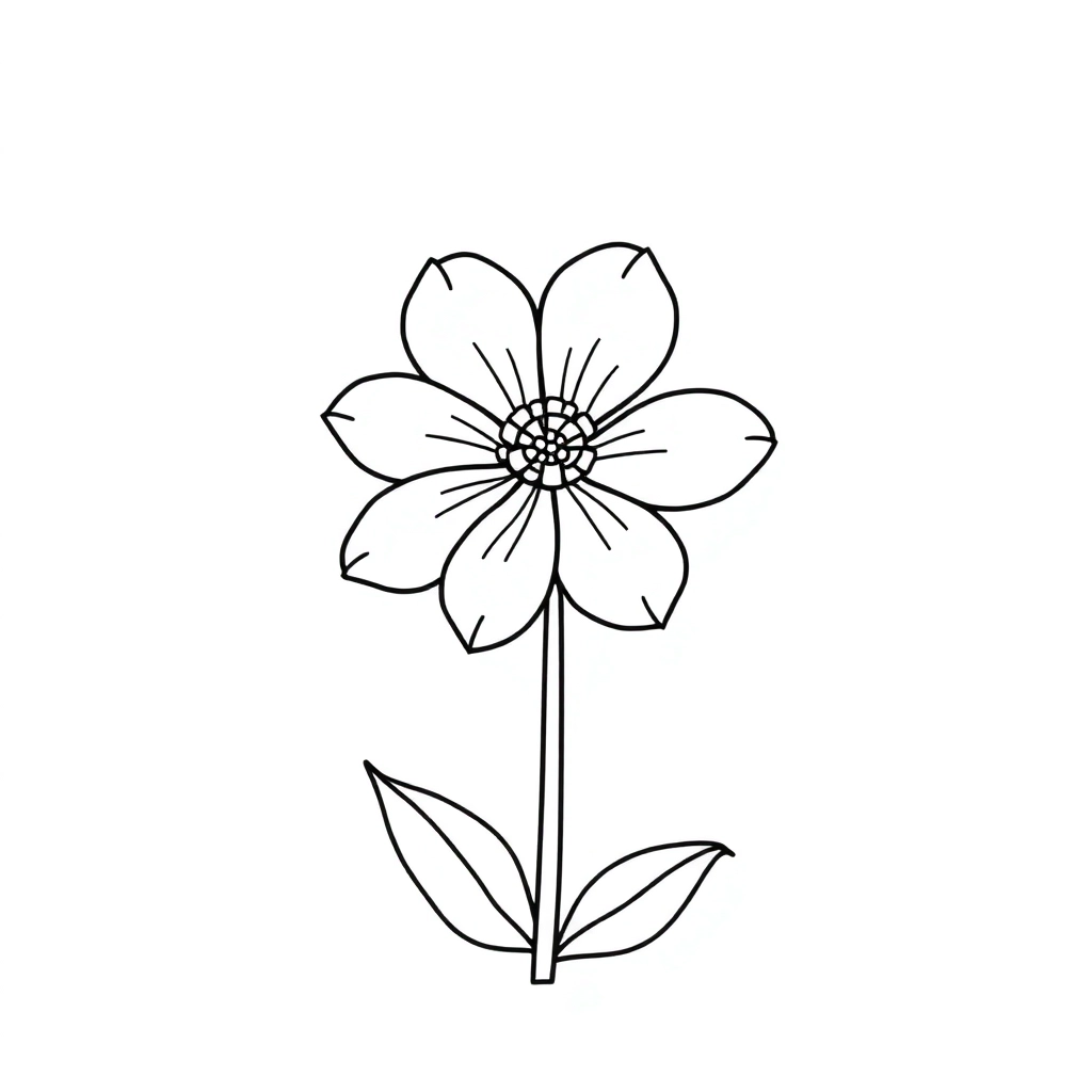 二朵小花 Coloring Pages
