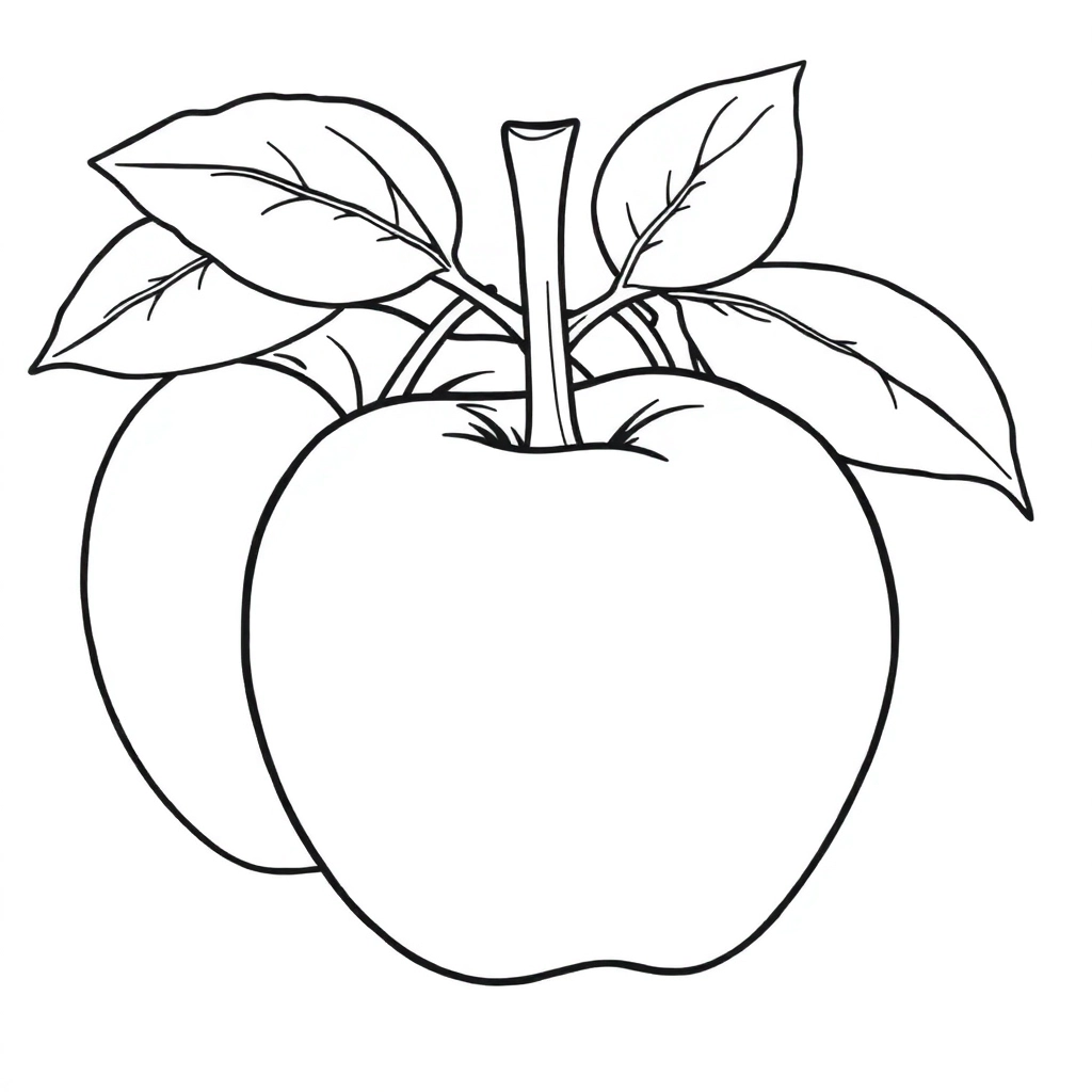 two apple Páginas para Colorear