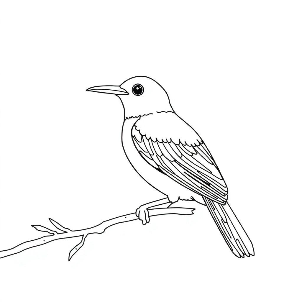 五隻鳥 Páginas para Colorear