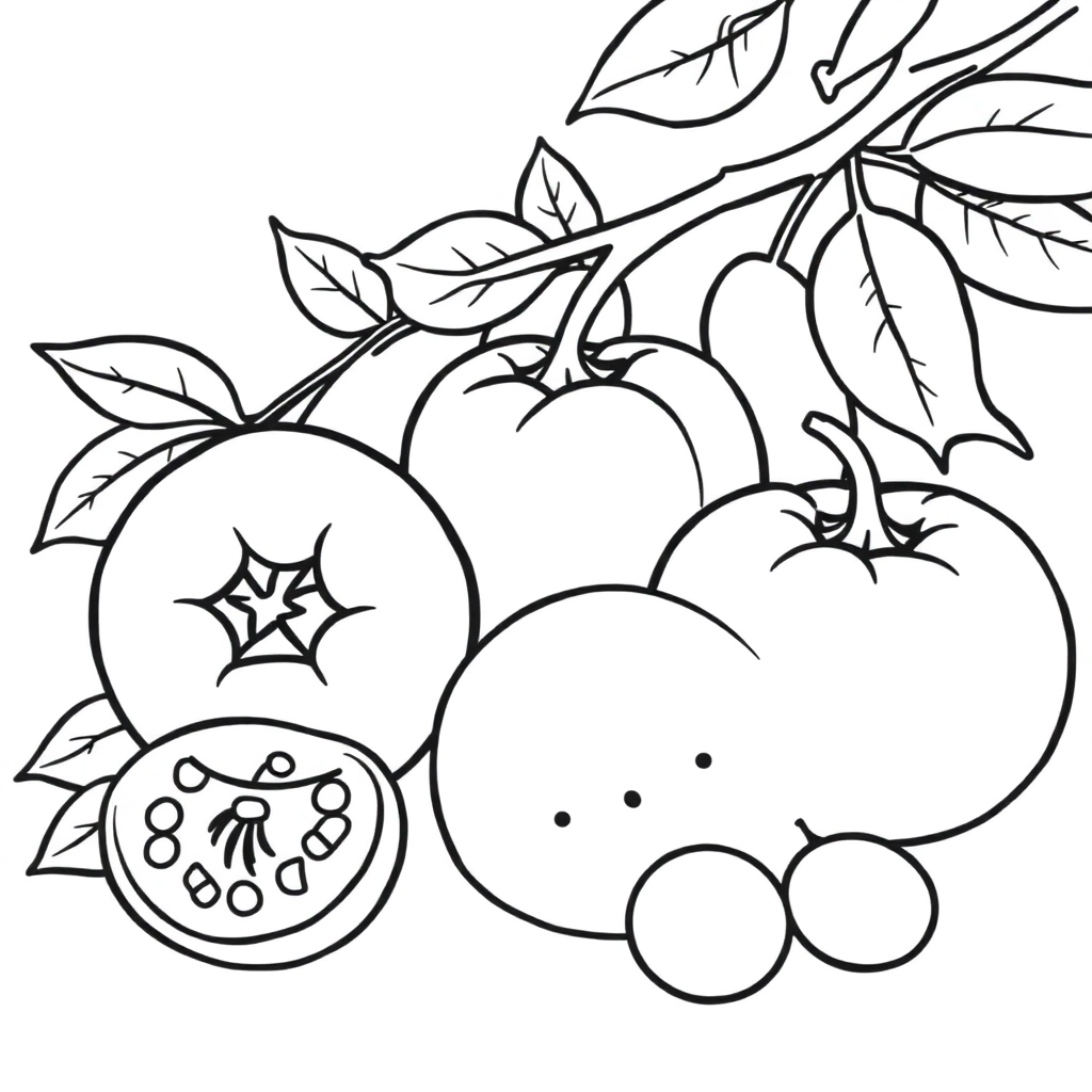 五果子 Páginas para Colorear