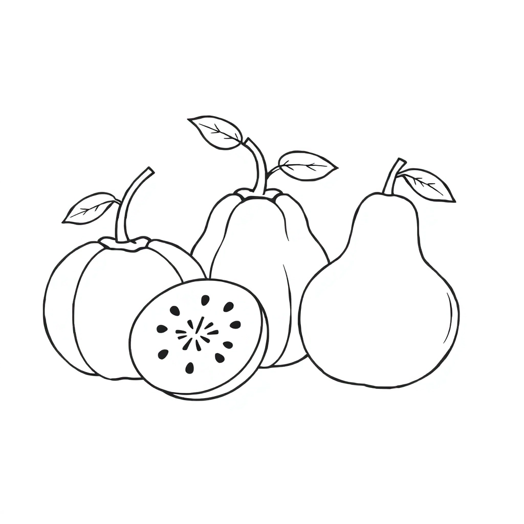 五顆果子 Páginas para Colorear