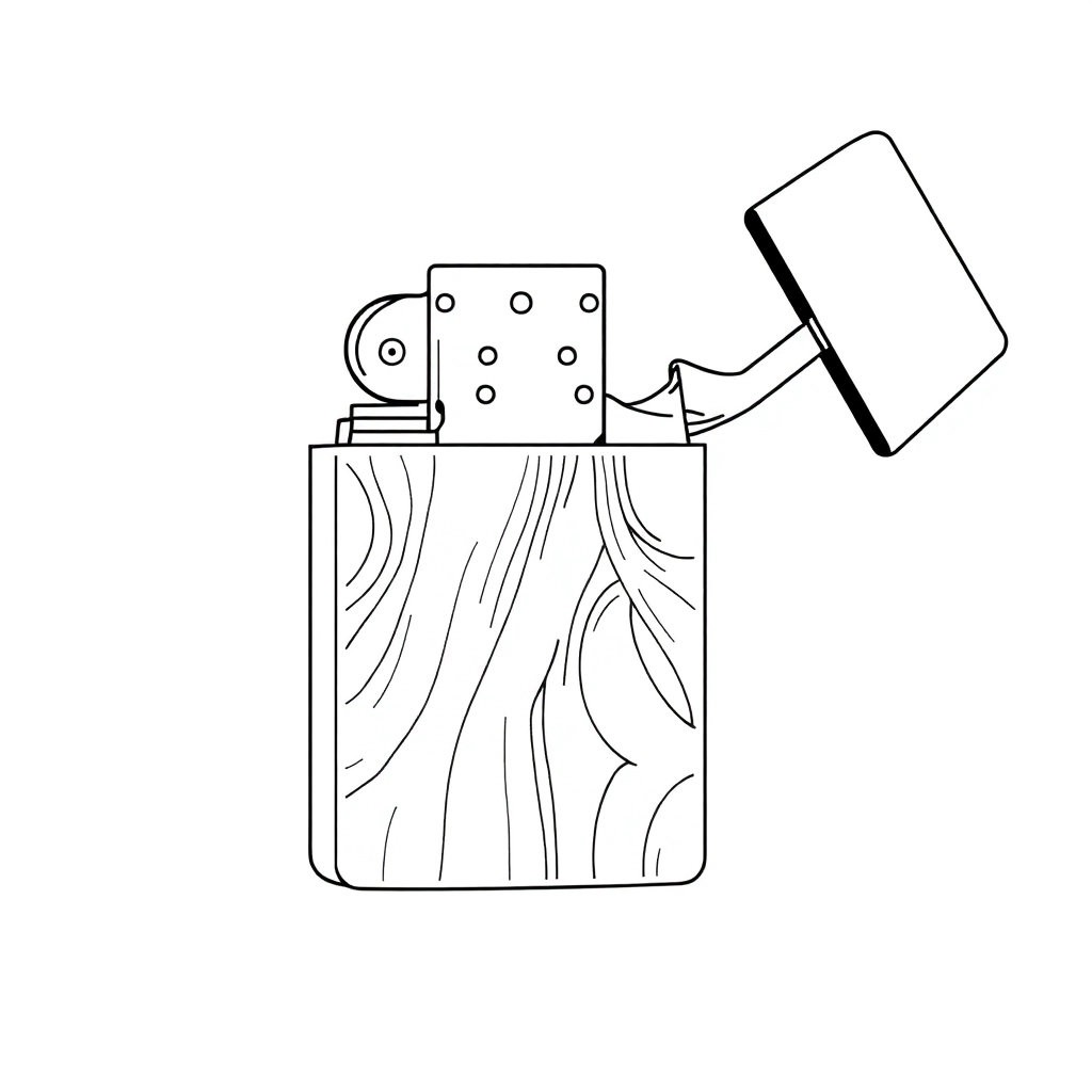 zippo打火机 Páginas para Colorear