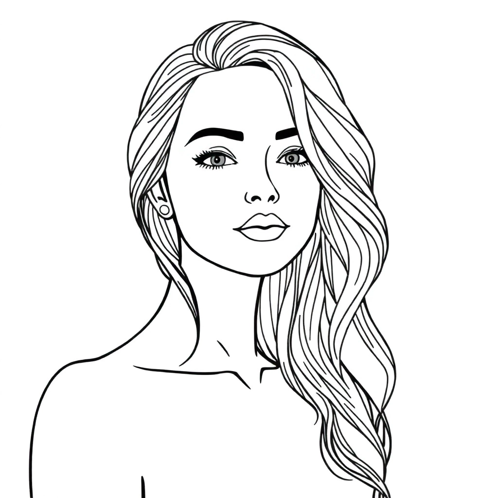 身材超棒的美女 Páginas para Colorear