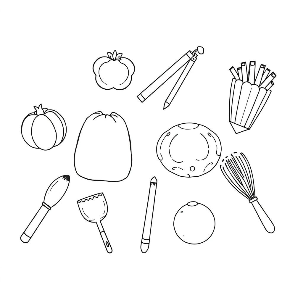 7個物品 Páginas para Colorear