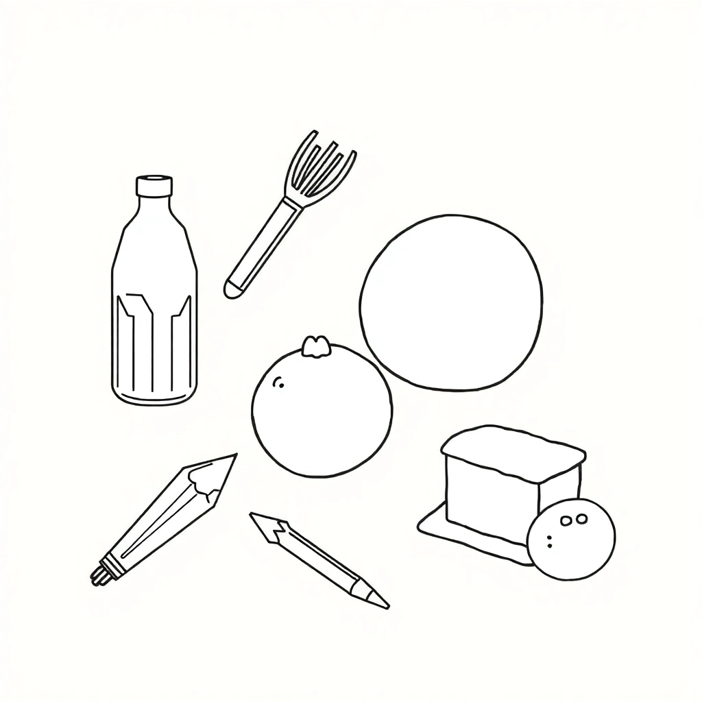 7個物品 Páginas para Colorear