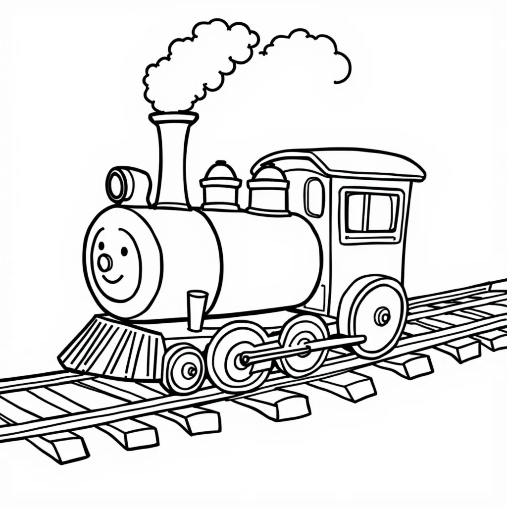 train coloring pages