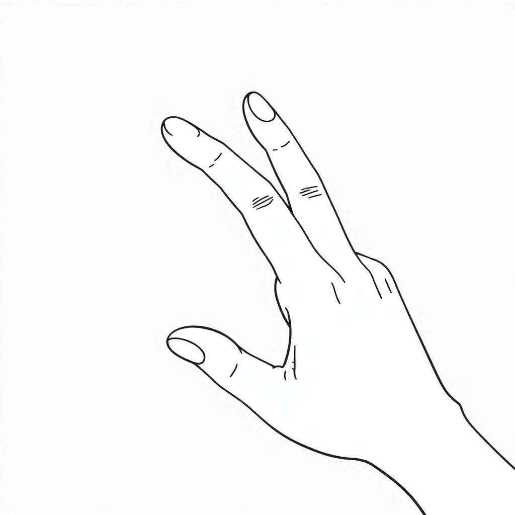 one finger Páginas para Colorear