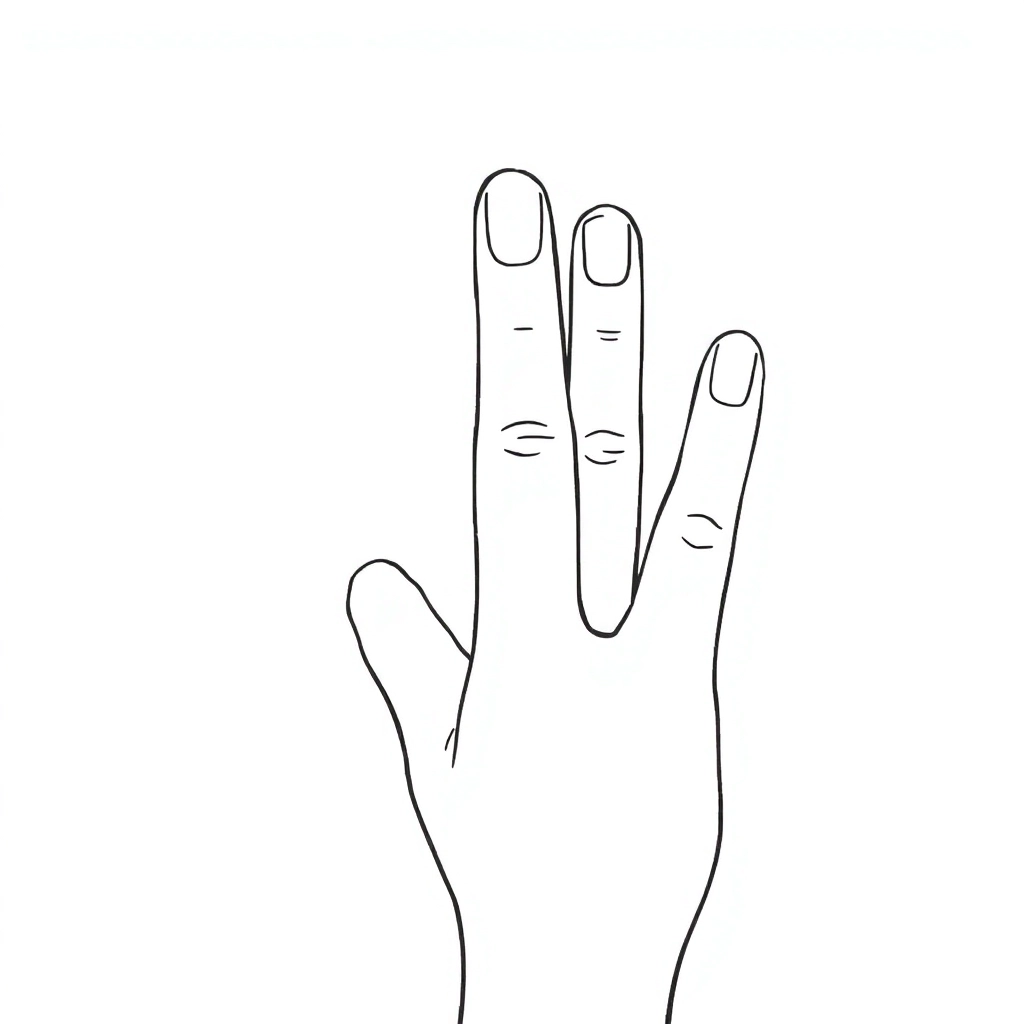 one finger Páginas para Colorear
