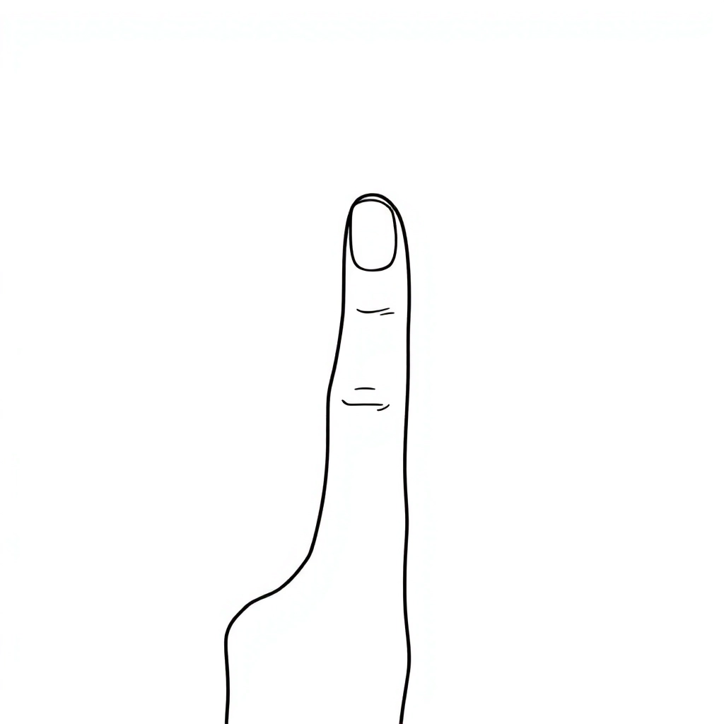 one finger Páginas para Colorear