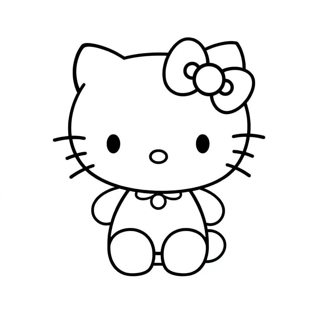 hello kitty Páginas para Colorear