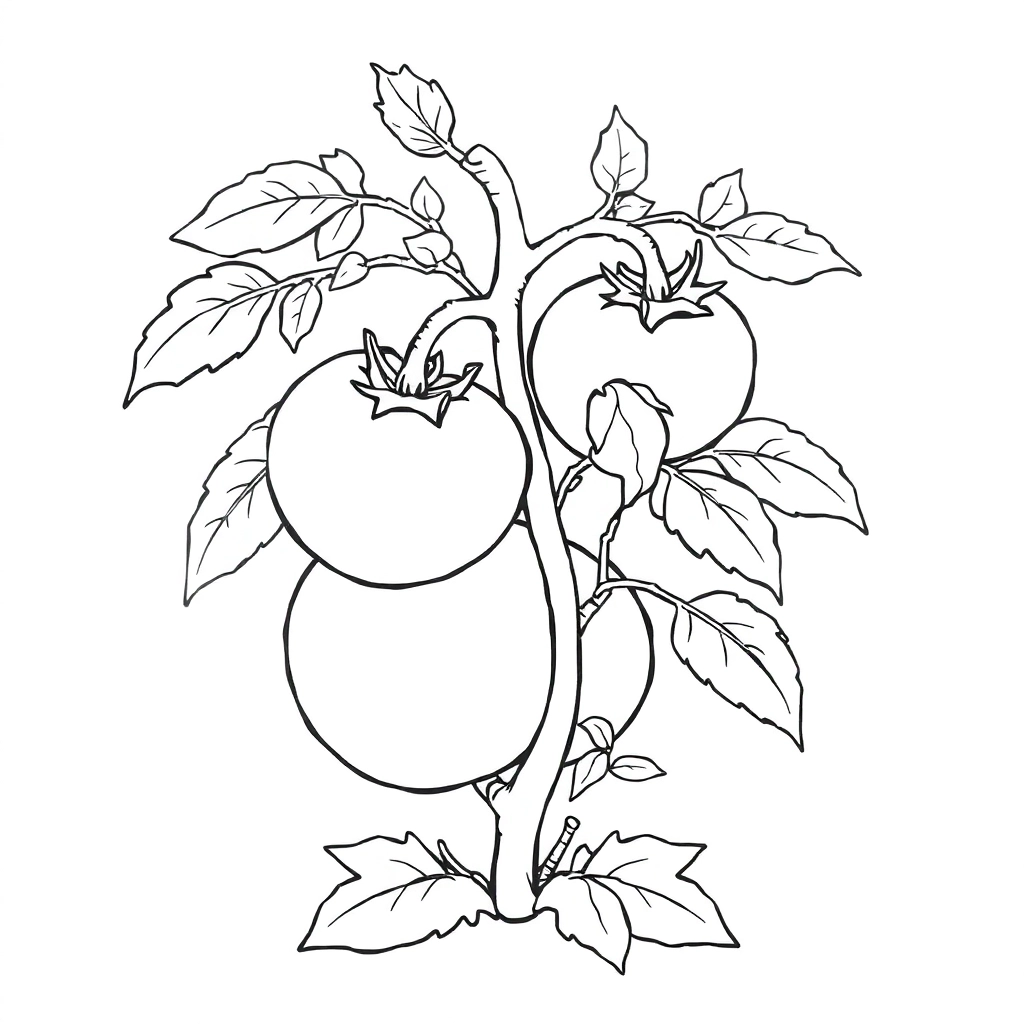 tomato plant صفحات التلوين