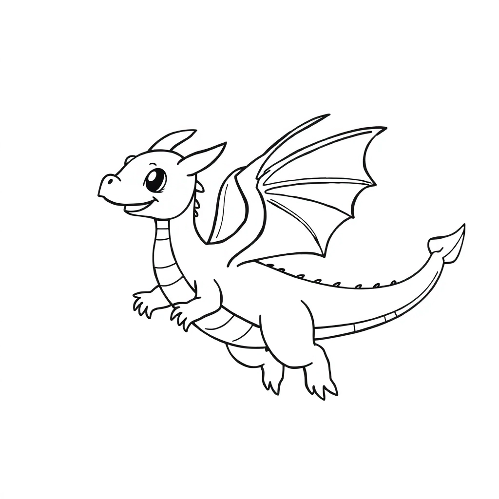 dragon real and is flying and vary cute صفحات التلوين