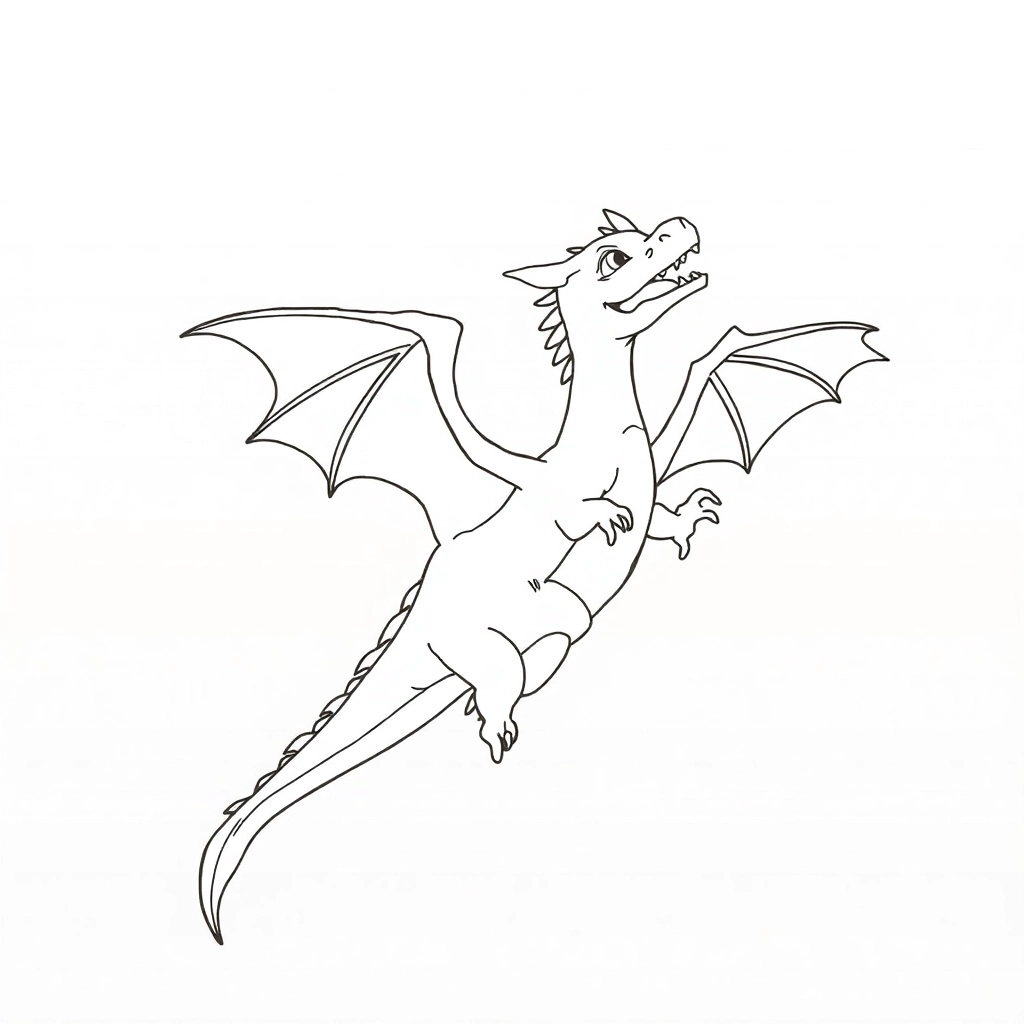dragon real and is flying صفحات التلوين