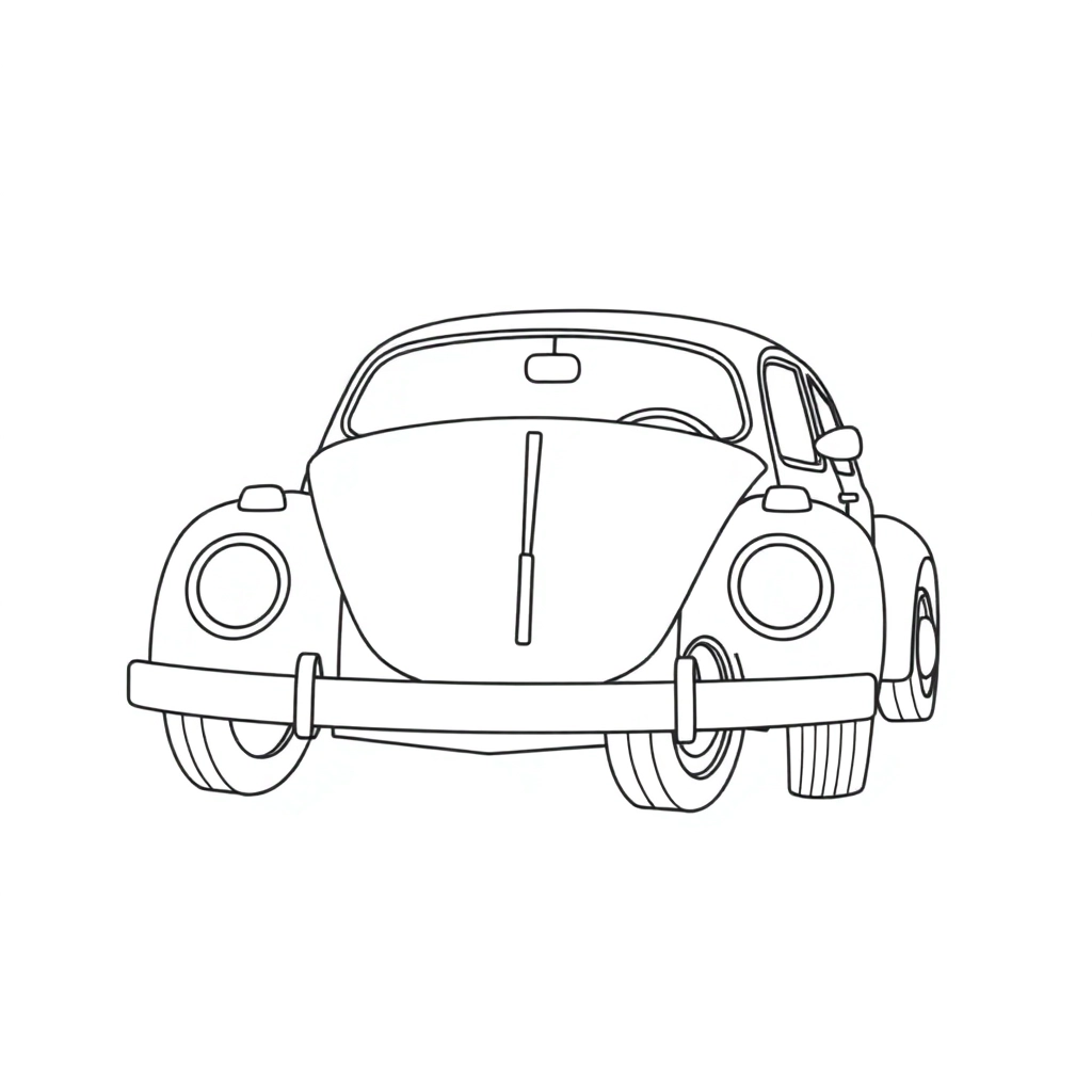 甲壳虫汽车 صفحات التلوين