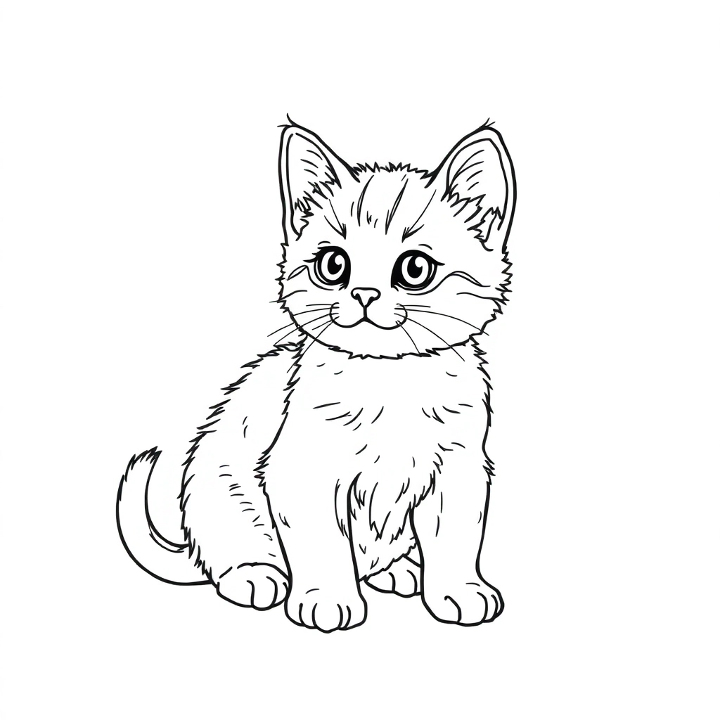 小猫 Páginas para Colorear