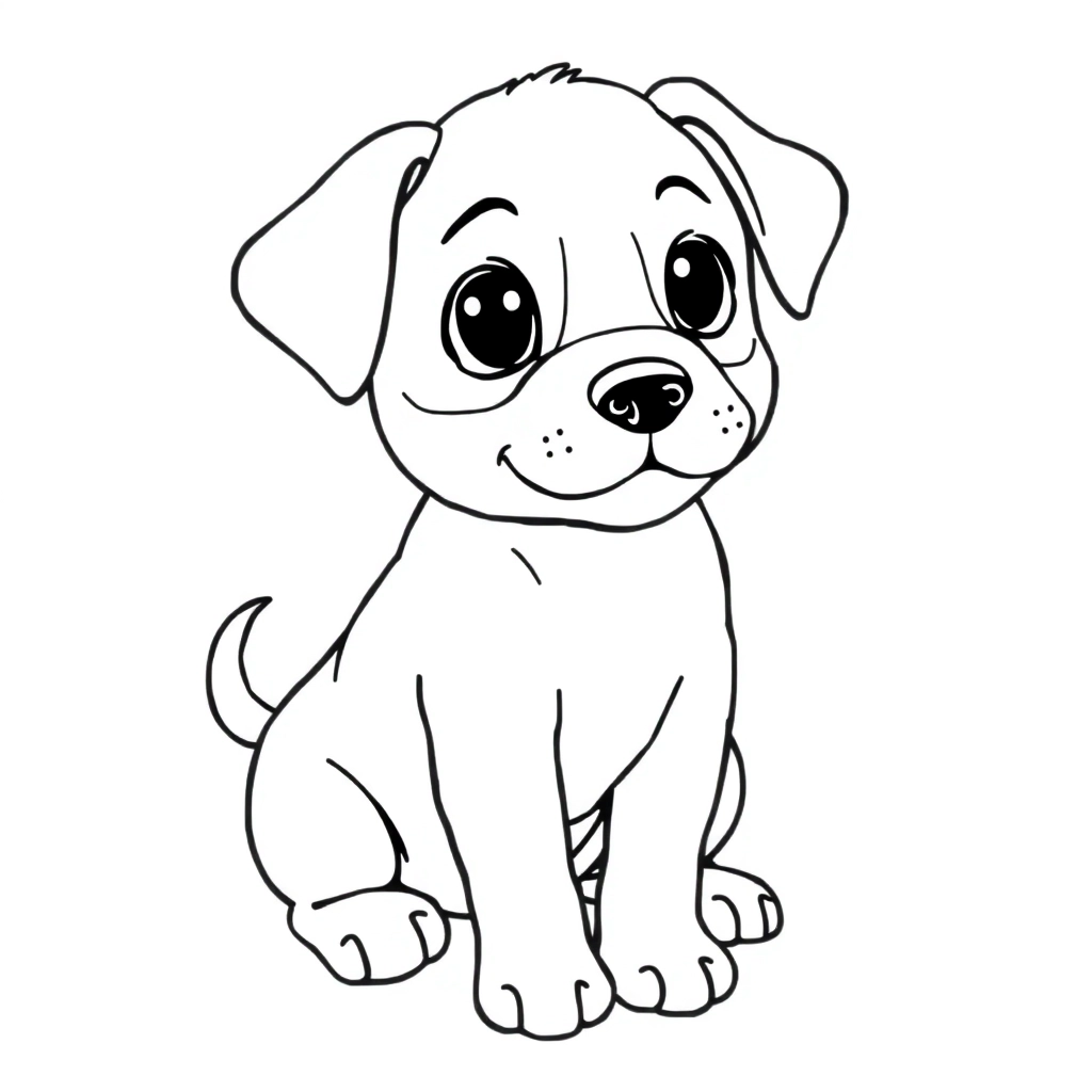 可爱的小狗 Coloring Pages