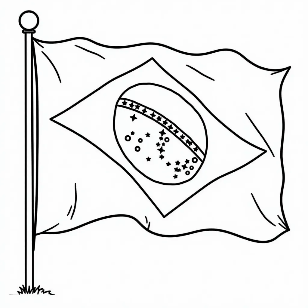 Brazil flag coloring pages