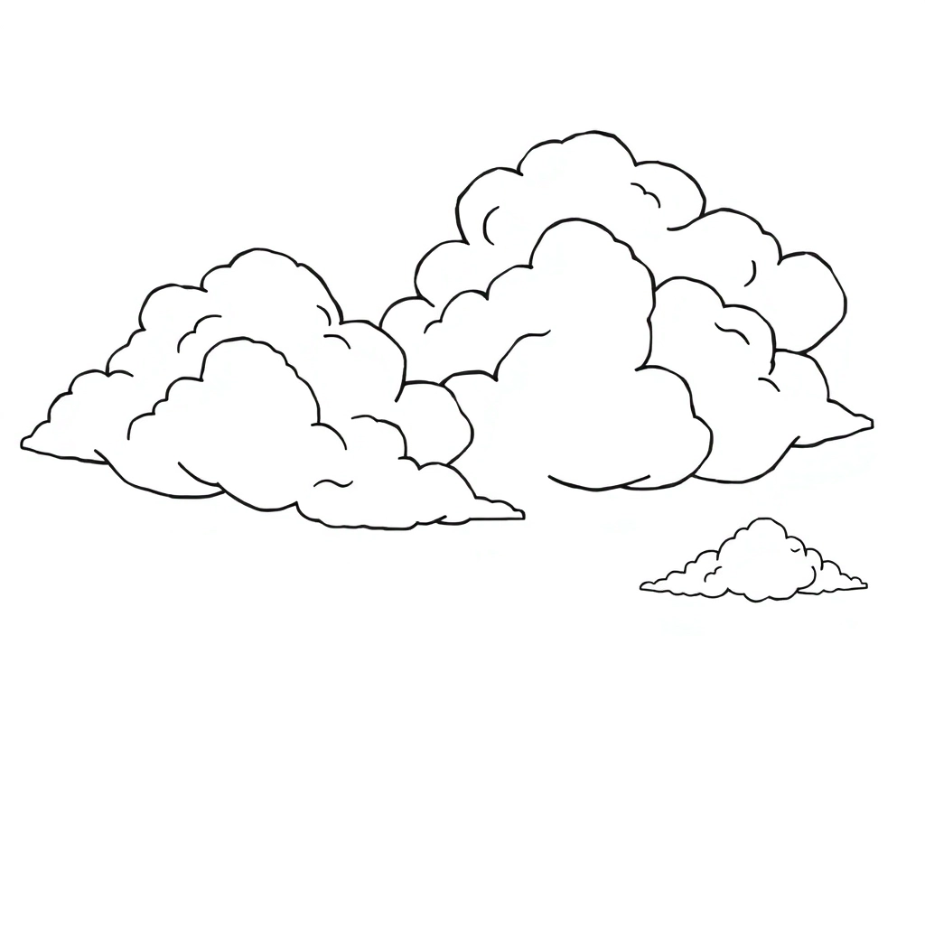 clouds صفحات التلوين
