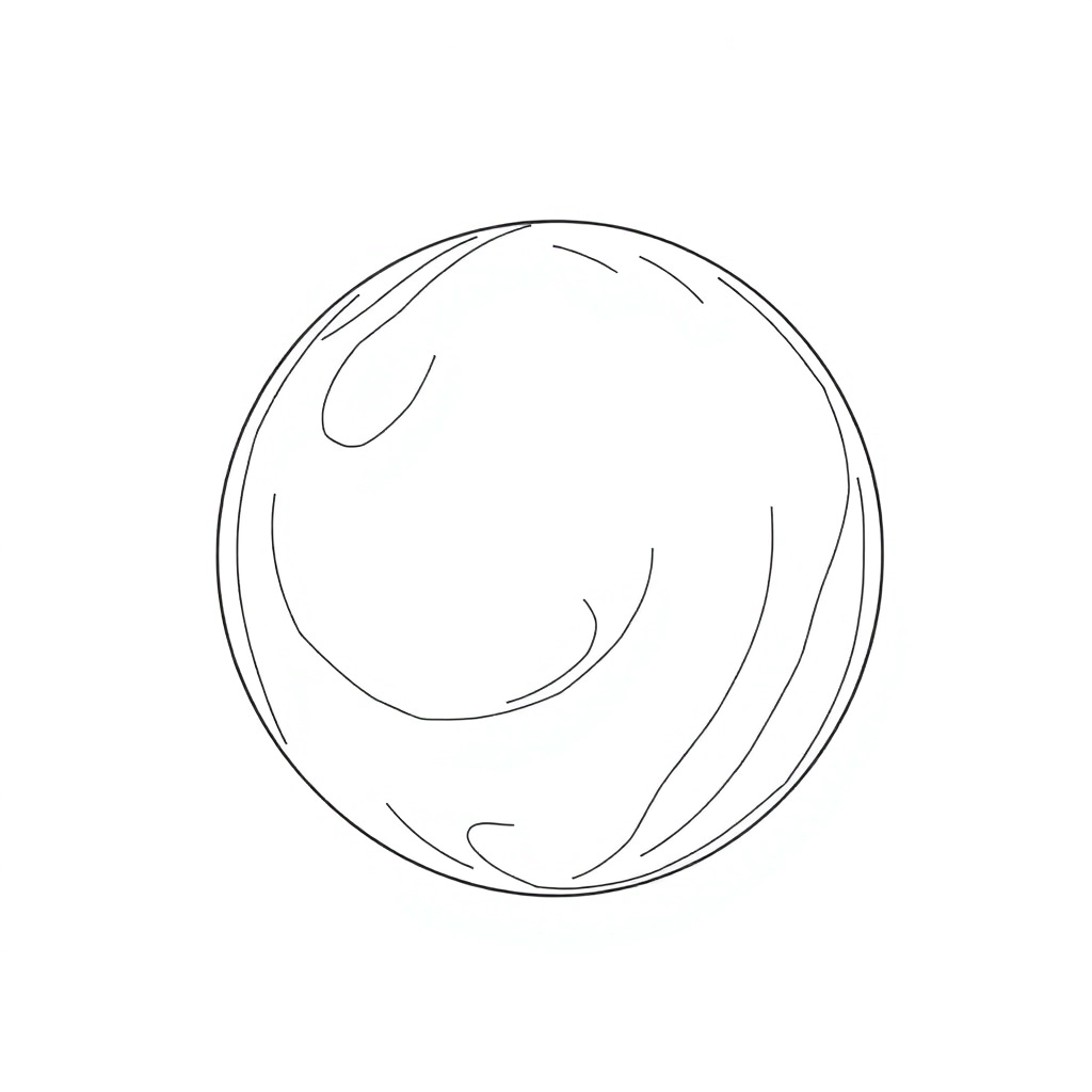 一个有光泽的圆球 Coloring Pages