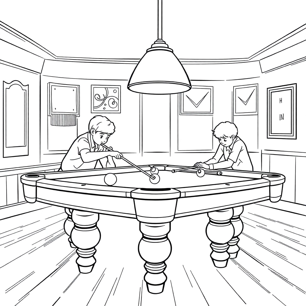 一个白色台球 Coloring Pages
