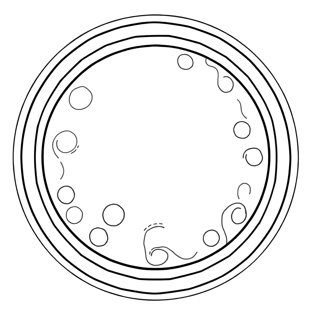 一个光亮的圆 Coloring Pages