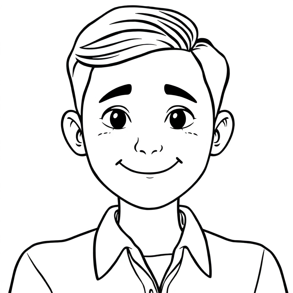 一个员工的头像 Páginas para Colorear