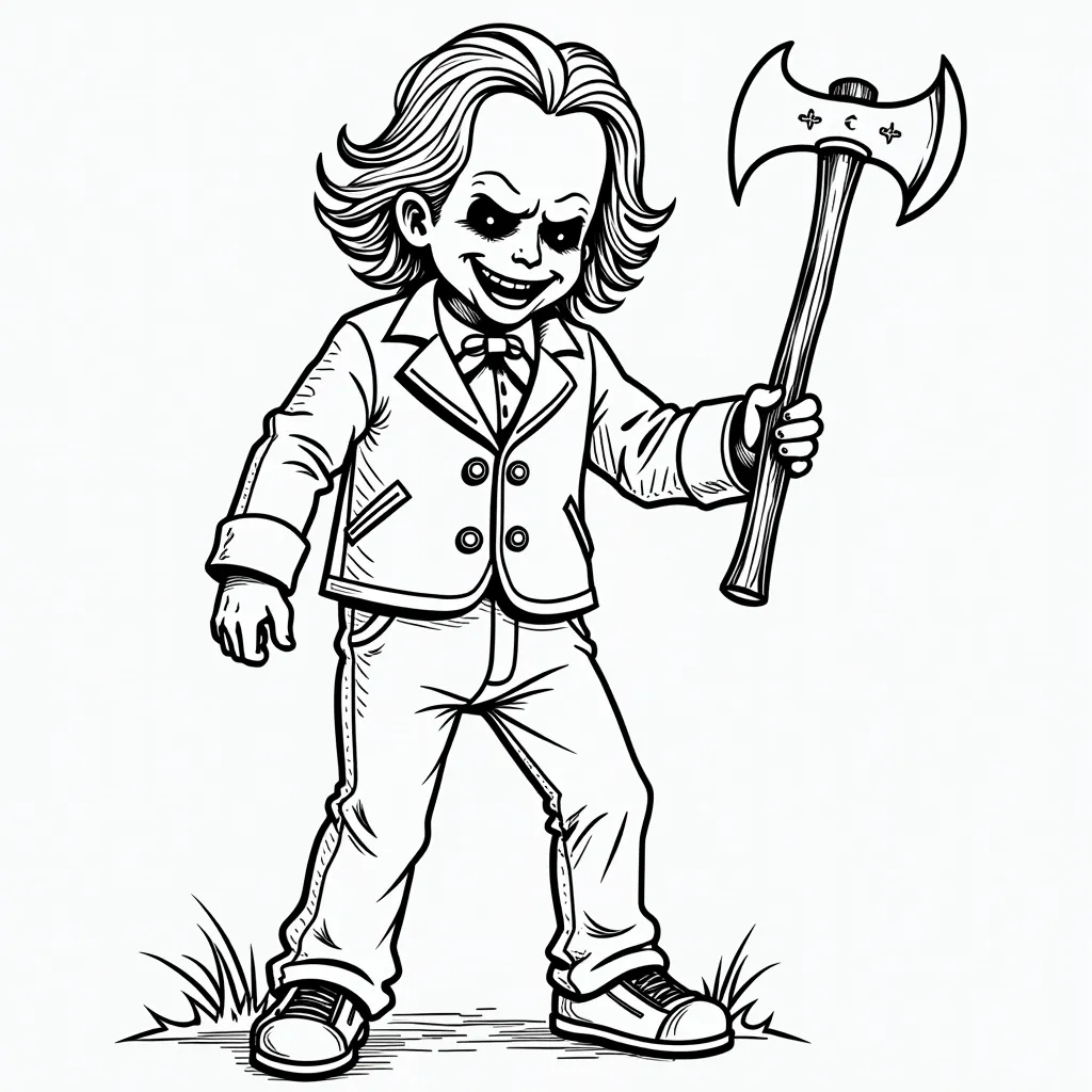 The Shining Jack Torrance with Axe coloring pages