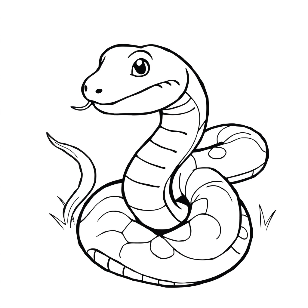 a cool snake Coloring Pages