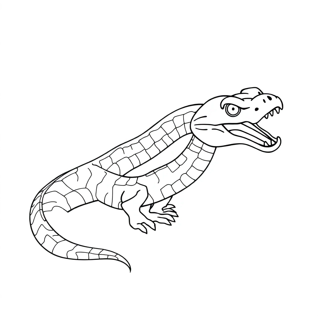 a cool snake like loong Coloring Pages