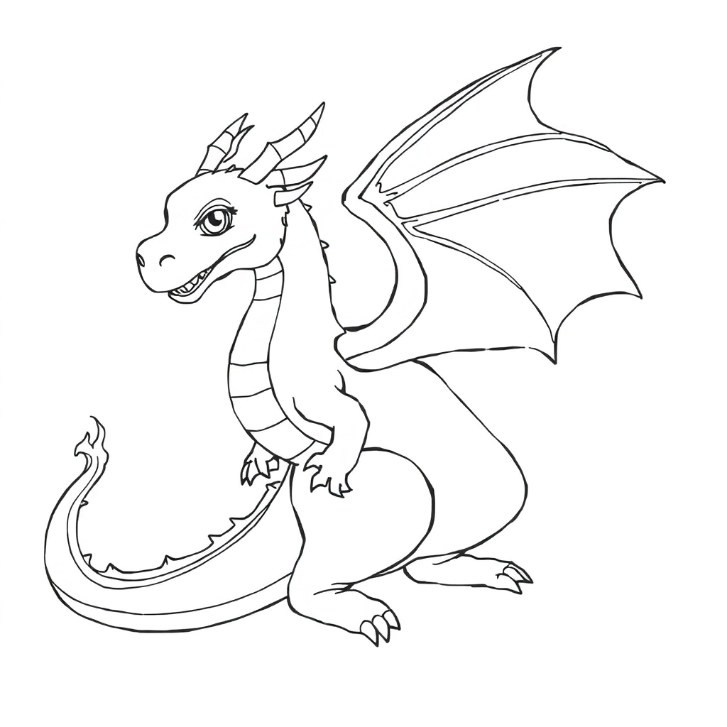 a cool snake like Chinese dragon Coloring Pages