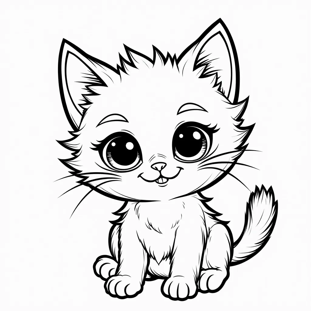 kitten with gene simmons makeup coloring pages