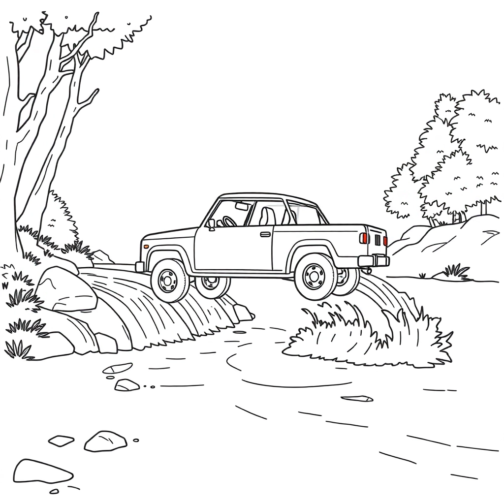Rocket league octane car  jumping a river صفحات التلوين