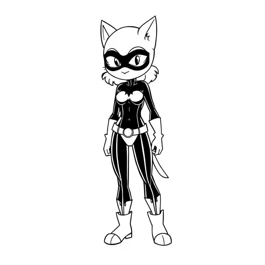 catwomanfull body Coloring Pages