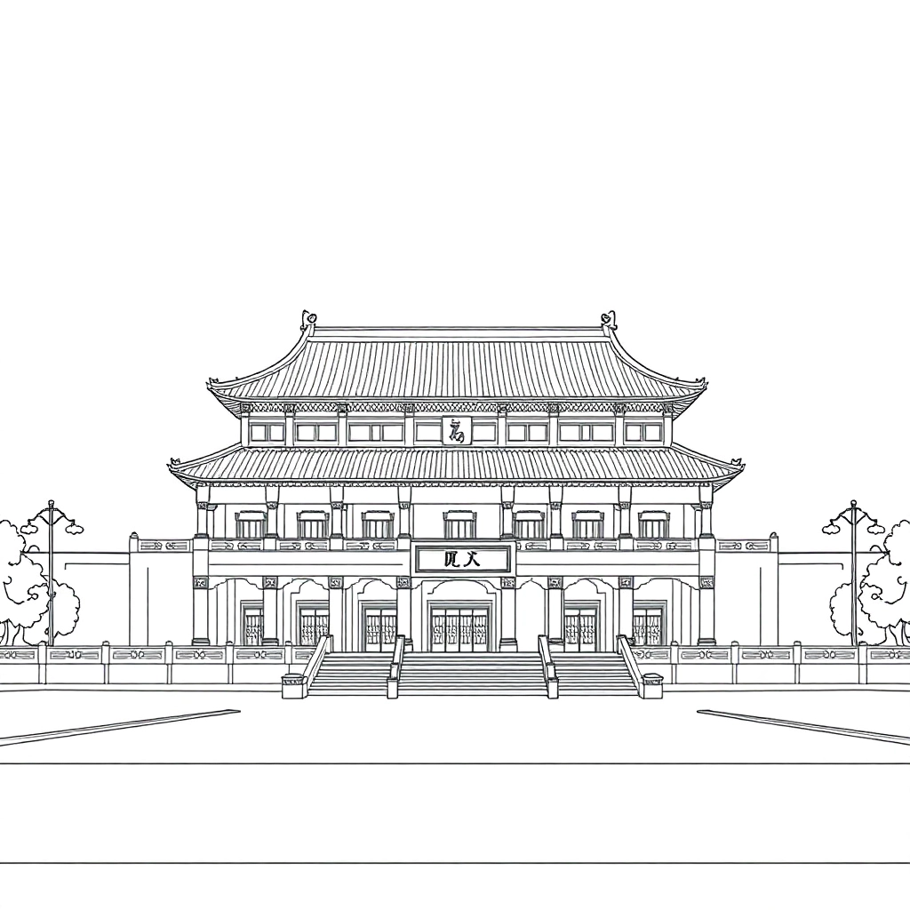 天安门 Coloring Pages