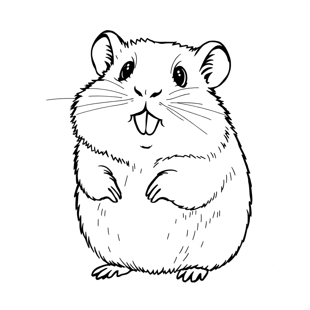 A hamster صفحات التلوين