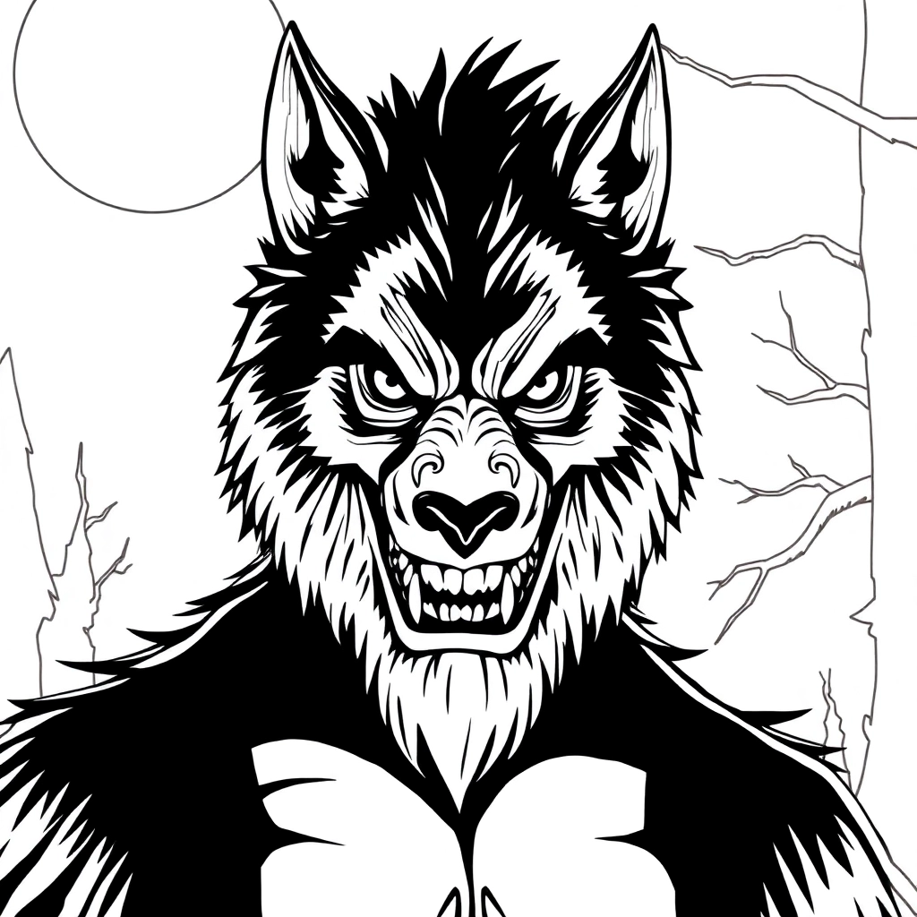 wolfman Páginas para Colorear