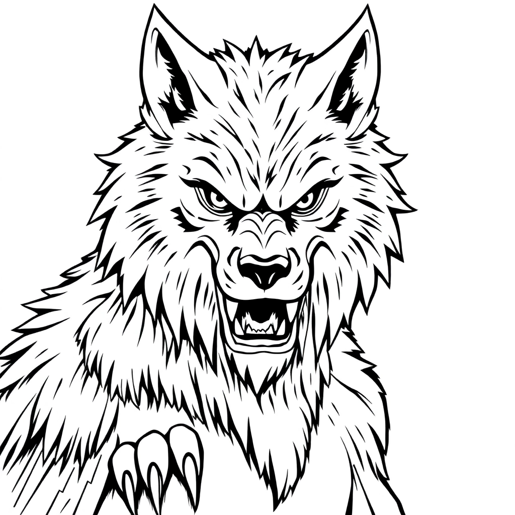 wolfmanall body Páginas para Colorear