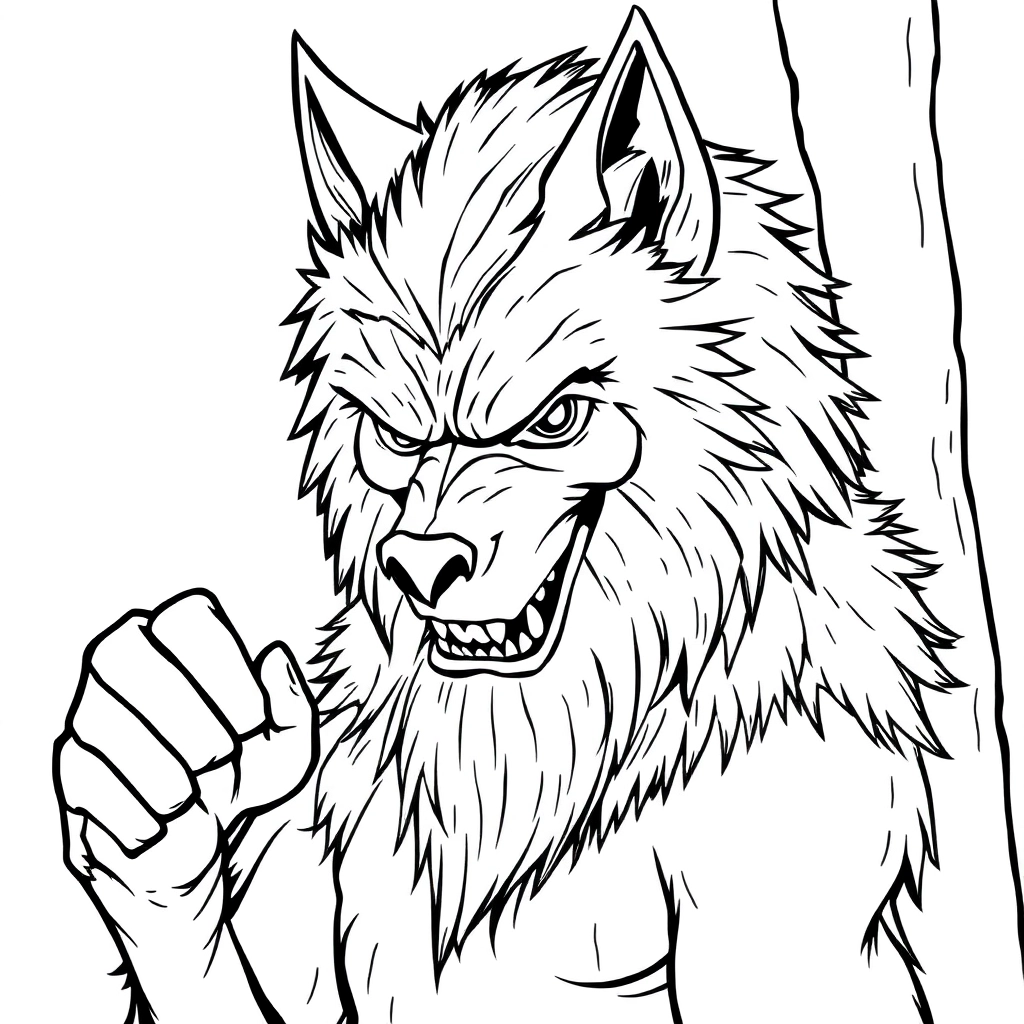 wolfman all body Páginas para Colorear