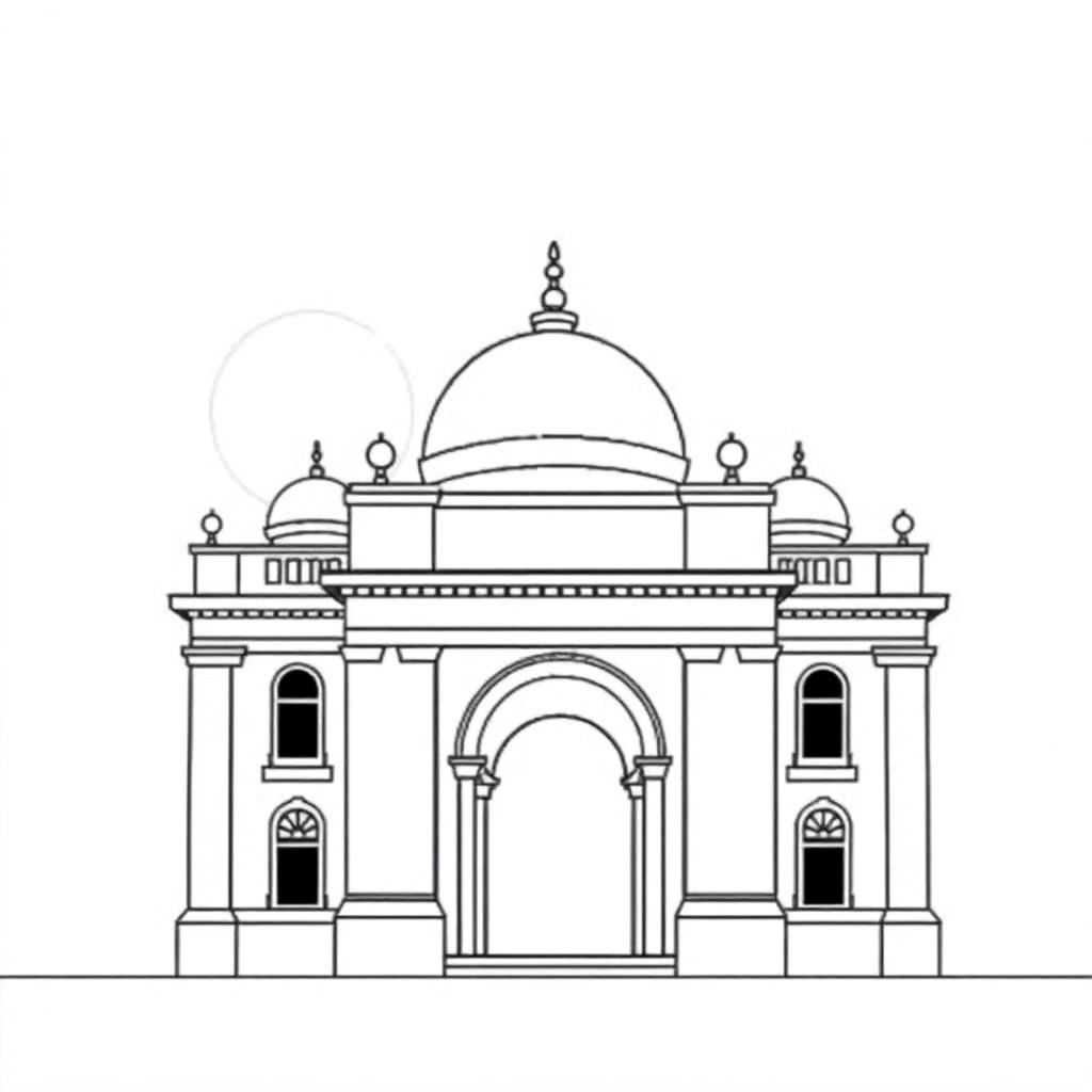 建筑 صفحات التلوين
