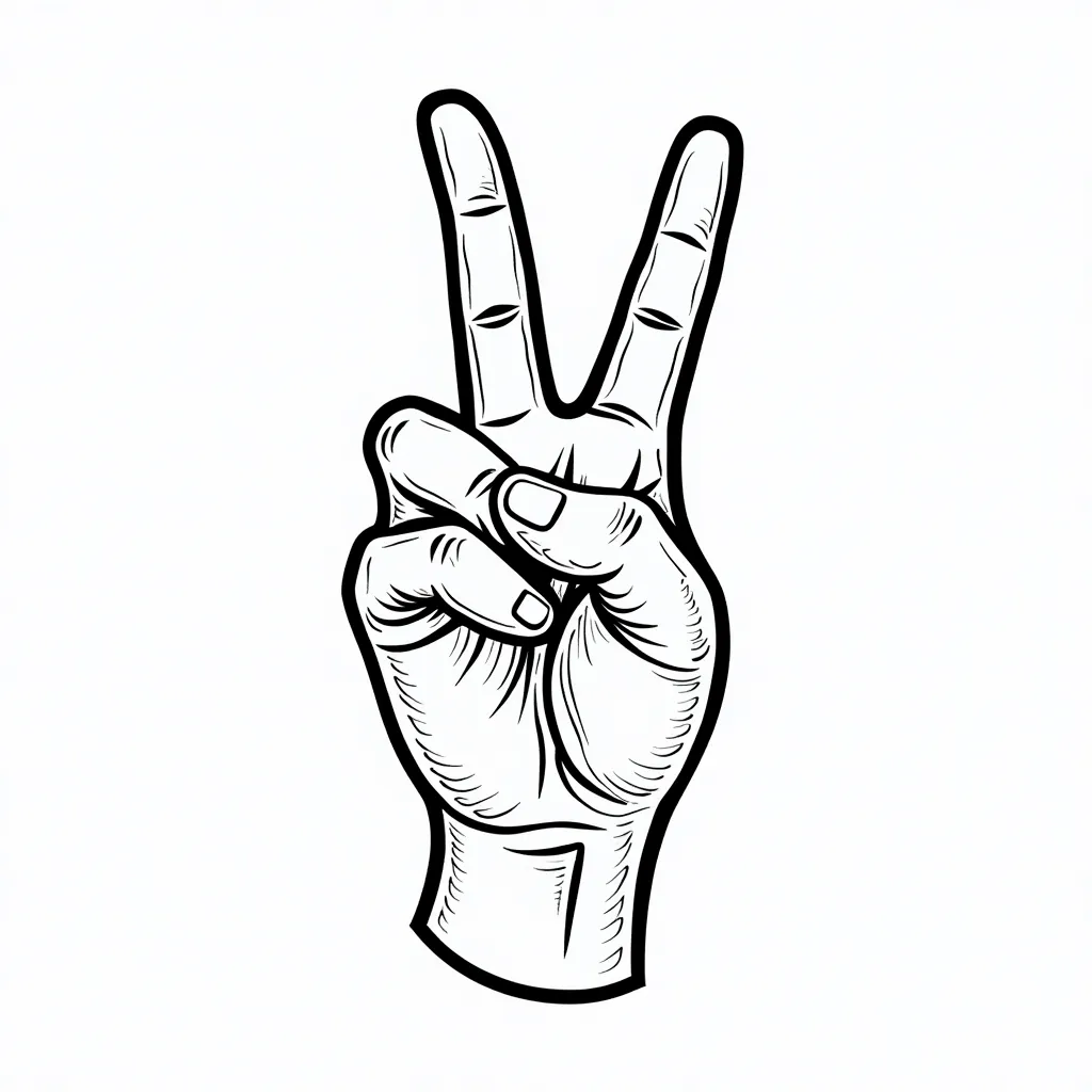 Haile Selassie giving peace sign coloring pages