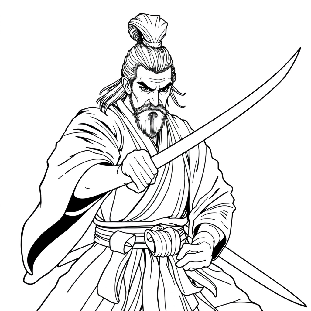 宫本武藏 صفحات التلوين